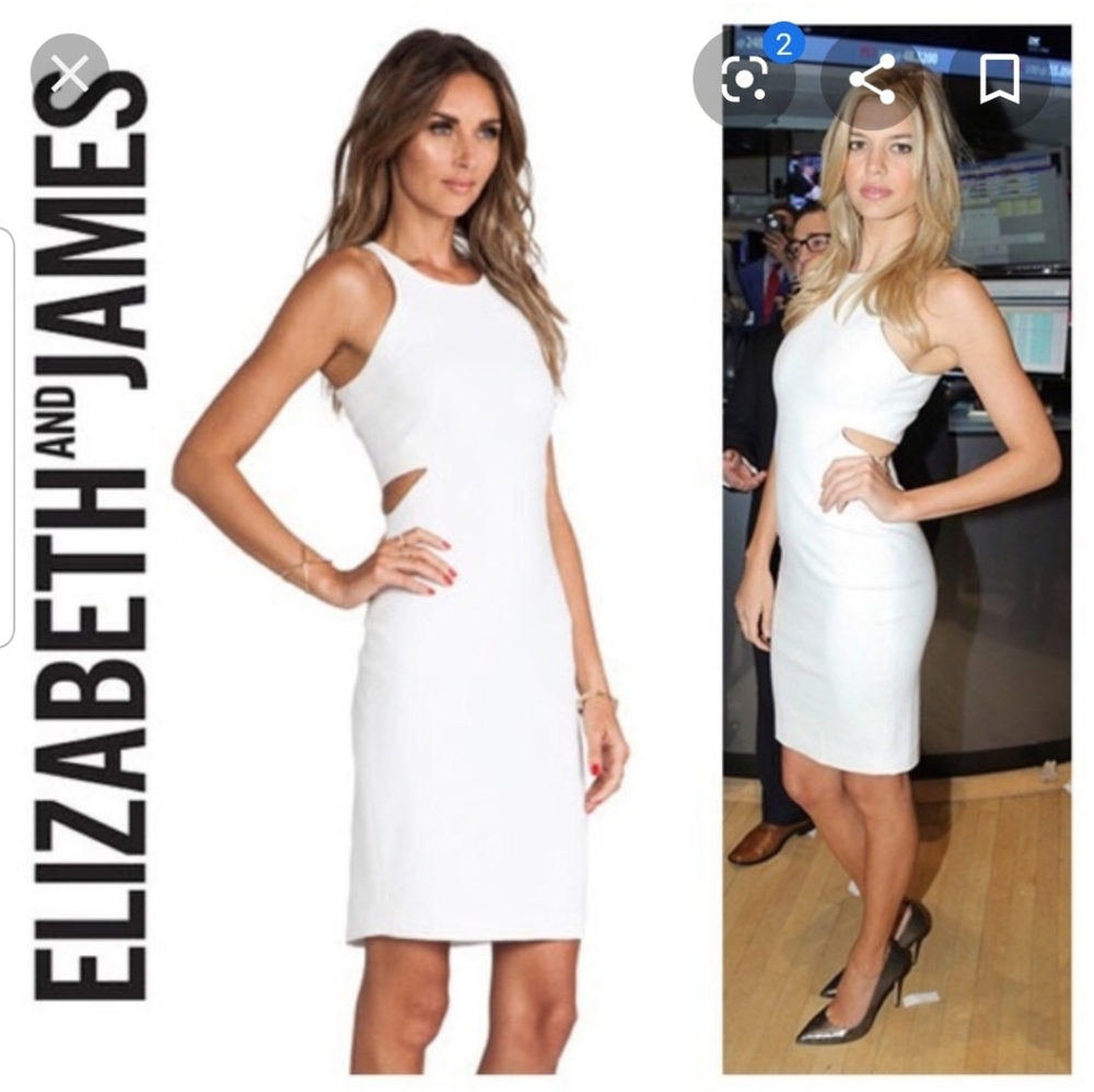 Elizabeth and James NWOT Lela dress in white
